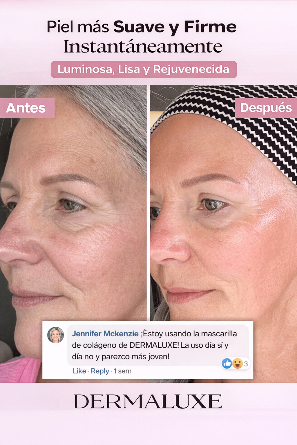 Mascarilla de colágeno para piel de vidrio