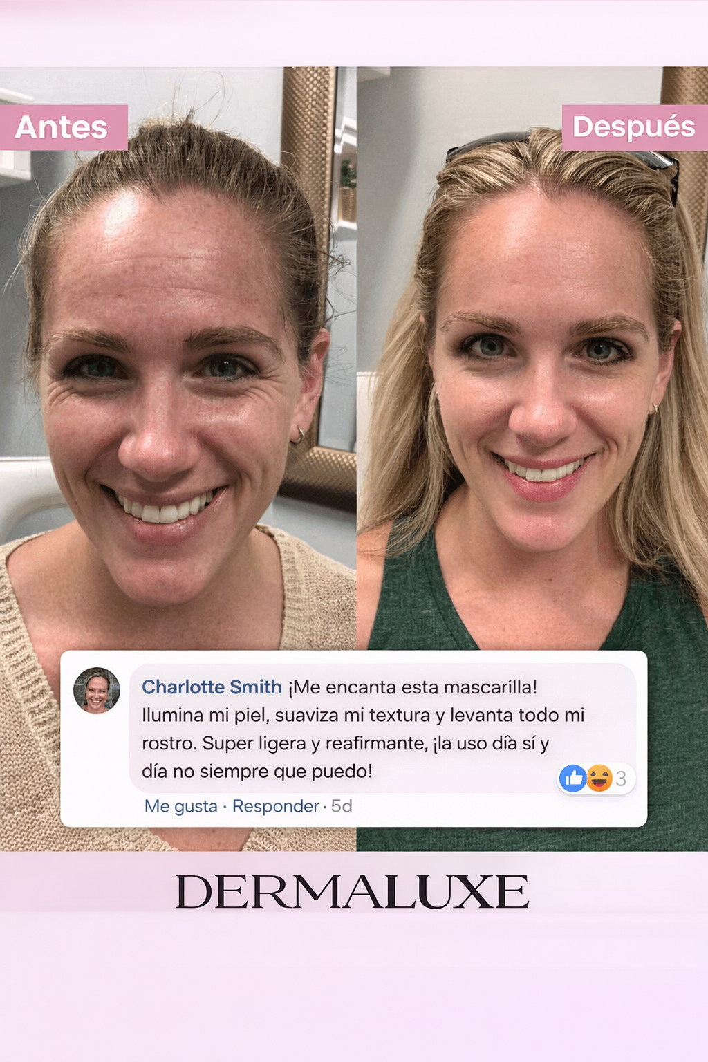 Mascarilla de colágeno para piel de vidrio