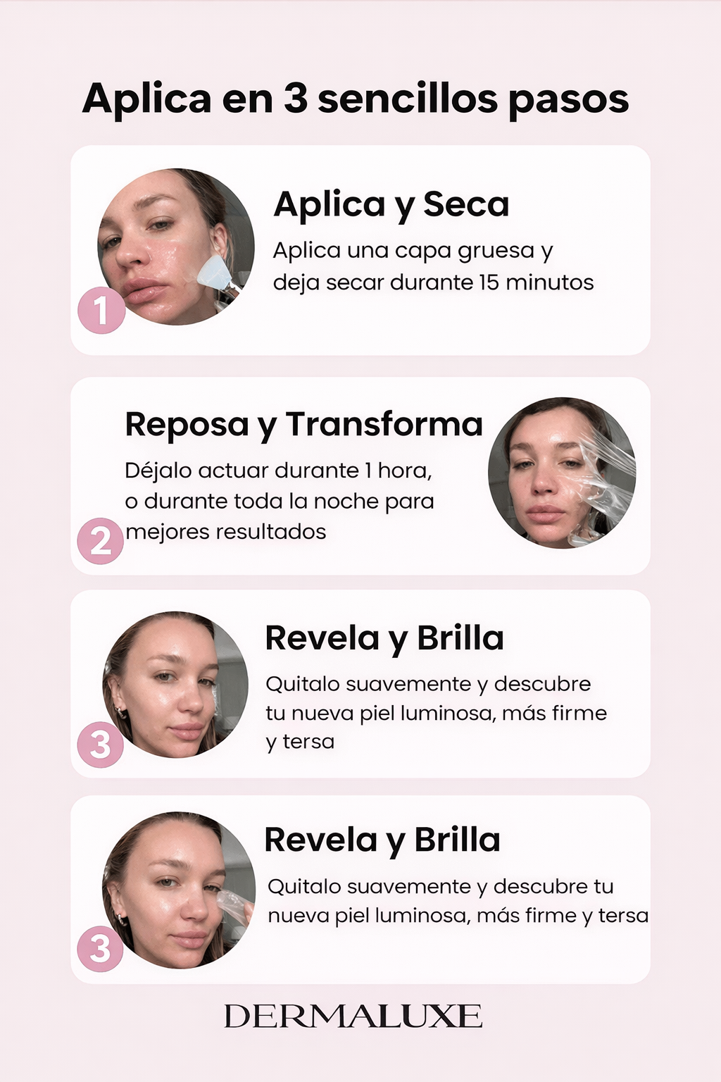 Mascarilla de colágeno para piel de vidrio