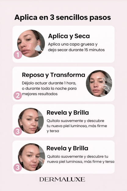 Mascarilla de colágeno para piel de vidrio