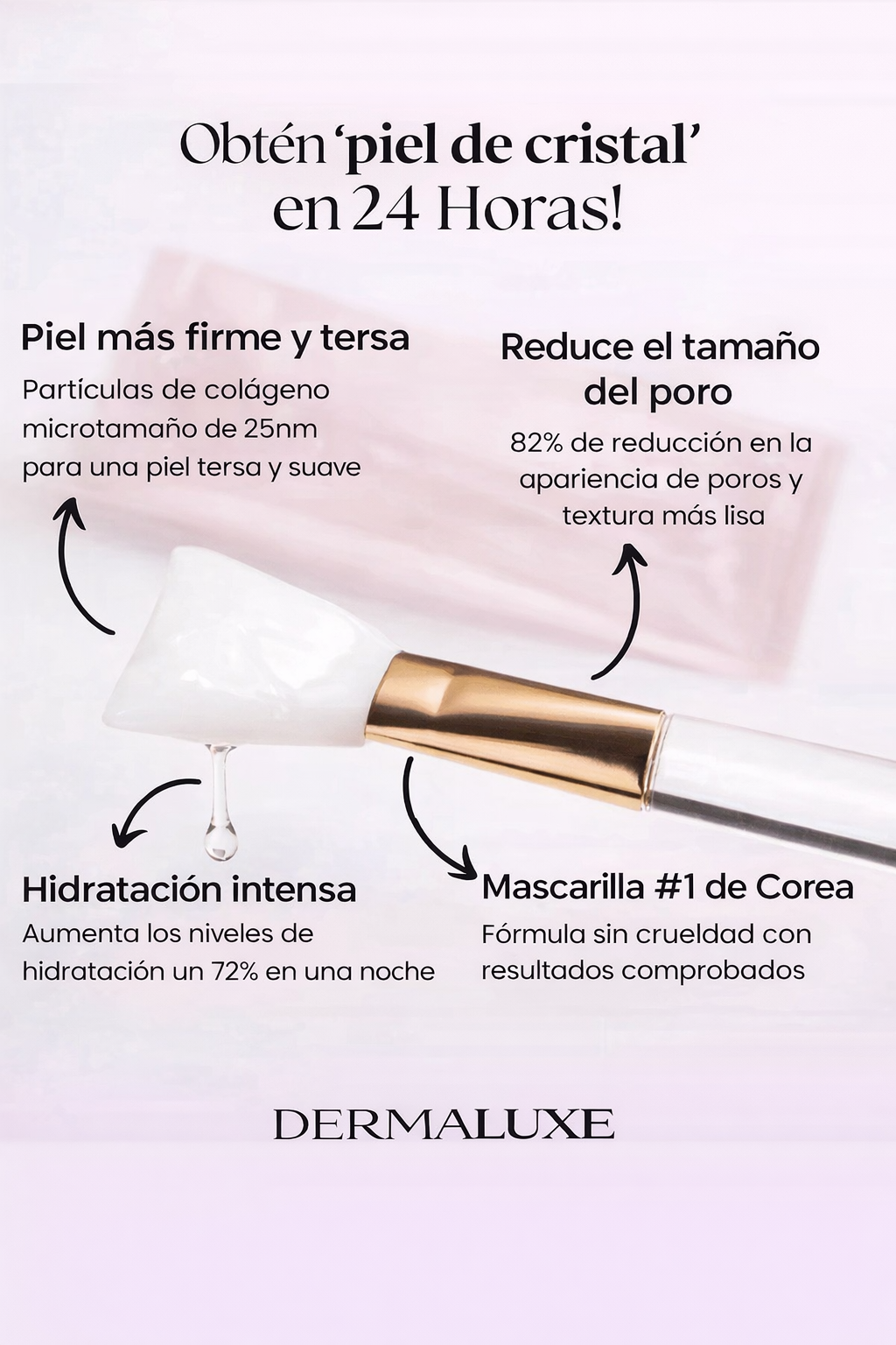 Mascarilla de colágeno para piel de vidrio