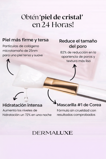 Mascarilla de colágeno para piel de vidrio