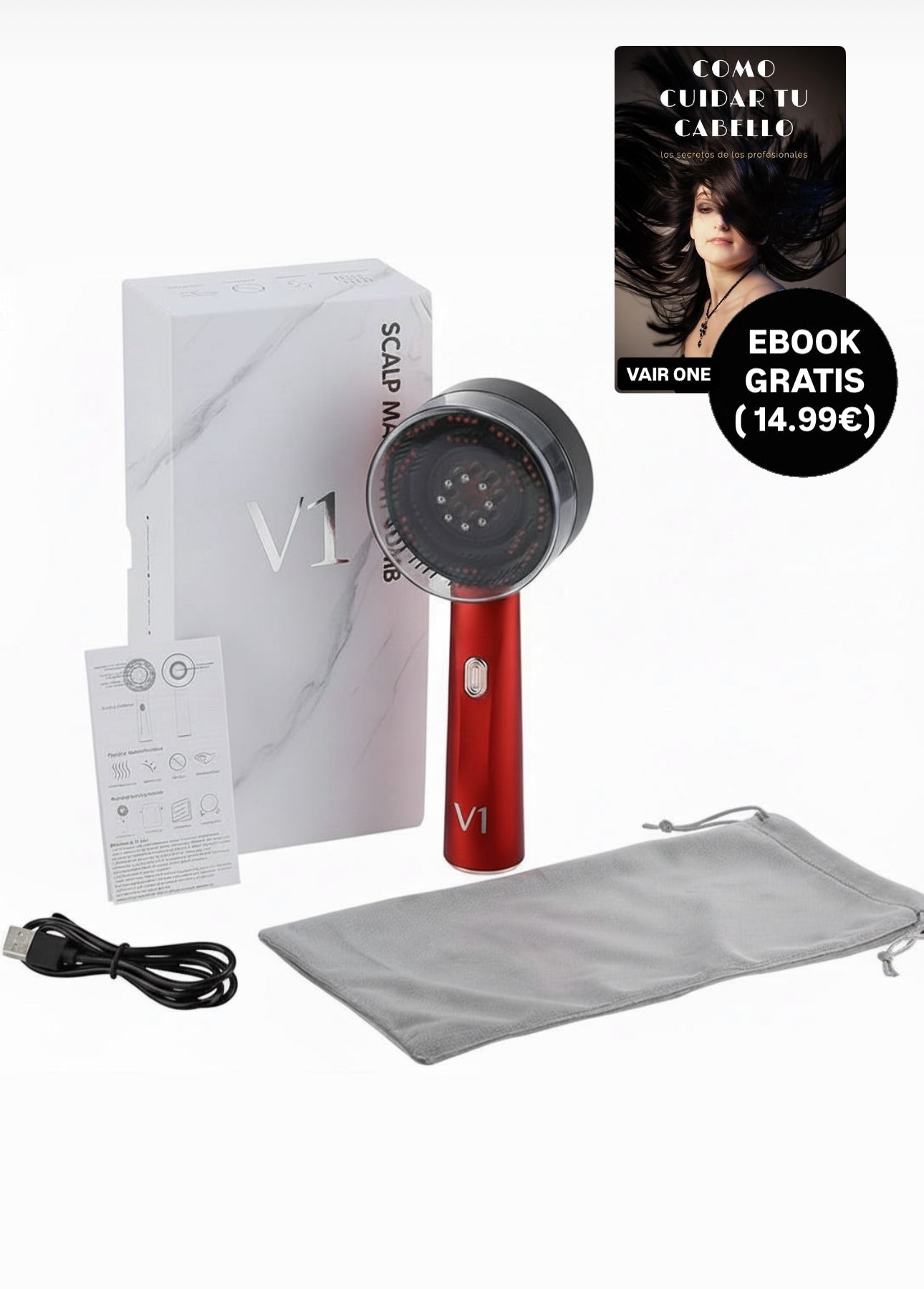 Masajeador Capilar LED – Estimula el Crecimiento y Fortalece el Cabello